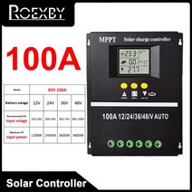 MPPT 태양광 충전 컨트롤러 도구 충전기 듀얼 USB 납산 리튬 배터리 LCD 고속 100A 80A 60A 12V 24V 36V 48V, 3.100A - 12V 24V 36V 48V Auto