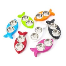 YHB284200애완용품 HING 패션식기 물고기 그린, 1