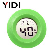 미니 디지털 LCD 습도계 게이지 냉동고 테스터 센서 습도 감지기 모니터 실내 측정기, 라운드 그린