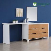 리코 와이드 화장대풀세트, 오크화이트