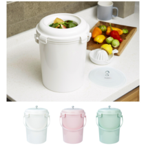 음식물쓰레기통 1L 2L 3L 5L 가정용 종량제봉투 비닐봉투 기저귀휴지통 애견배변패드 가비지캔, 화이트