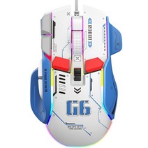 게이밍마우스 게임용 컴퓨터 유선 USB 컴퓨터 마우스 게임용 및 노트북 식, 01 White, 한개옵션1