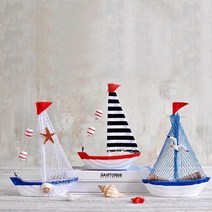 여름 미니 돛단배 요트 보트 배 모형 인테리어 소품 아이디어 상품, E