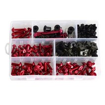 PCX카울 오토바이 부품 전체 페어링 볼트 나사 키트 혼다 cb125r pcx 125 shadow 750 goldwing, 223pcs 레드