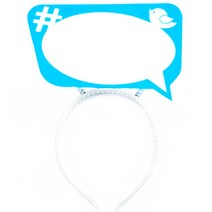 게임 말풍선 머리띠 (블루), 단품