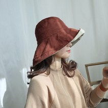 애지중지상점 와이드 코튼 양면 모자 벙거지 버킷햇 챙큰 H1002_001