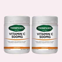 THOMPSONS 톰슨스 비타민씨 500mg 200정 2팩 VITAMIN C Chewable Tablets
