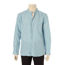 이지오 이지오 스카이블루 린넨 헨리넥 셔츠 EB3SC014_61 (P000621295)