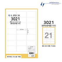 레이테크 다용도 주소용 라벨지 폼텍 호환 100매, 주소용 21칸 (폼텍 3105 호환)