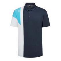 [22SS 닥스 골프 남성]네이비 컬러블록 포인트 반팔 냉감 티셔츠-DGTS2B323N3