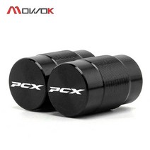 바이크 오토바이 액세서리 휠 타이어 밸브 캡 밀폐 커버 혼다 PCX 125 PCX125 150 160 2010- 모토크로스, 01 Black