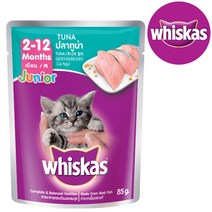 고양이보양식 고양이습식 위스카스파우치 주니어 참치 85g 24팩세트, 주니어 참치 24팩, 24개입