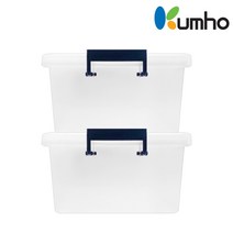 KH 플라스틱 리빙박스 15리터, 2개, 투명