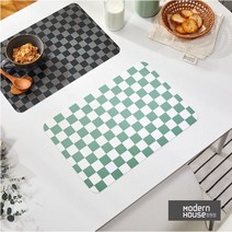 [모던하우스 창원점]체커보드 양면 식탁매트 그린_PL0322047
