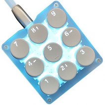 [해외] 미니 기계식 키보드 9 키 매크로 OSU 키보드 DIY 정 프로그래밍 가능한 RGB LED 백라이트 전기 게임 PC 노트북 MAC, 상세내용표시, Red Axis Round Key