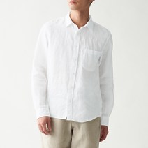 무인양품 MUJI 남성 프렌치 리넨 워싱 셔츠 ACA31A0S