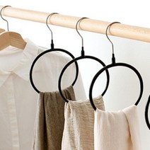 원형 넥타이걸이 스카프 옷장정리 머플러, 색상, 화이트