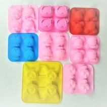 만화 캐릭터 8종 실리콘 몰드 4구 레진 아트 공예 석고방향제 DIY, 피카츄