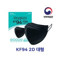 도나노황사방역마스크(KF94)(대형)(검정색)_귀가편하고 호흡이편한새부리형도나노마스크