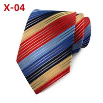daol VEEKTIE-남성용 넥레인보우 멀티 컬러 웨딩 파티 패션 8cm 스트라이프 호스트 크리스마스 의상 쇼 Cravates Suit