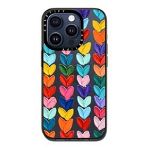 CASETiFY 컴팩트 iPhone 15 Pro 케이스 [MIL 규격 준수 (2x MIL-STD-810G) 1.2m에서 낙하 테스트 클리어] - Clear Polka Daub Hearts - 클리어 블랙