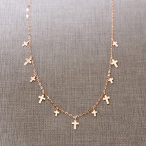 메르시주얼리 14k 18k 황신혜 스타일 십자가 목걸이