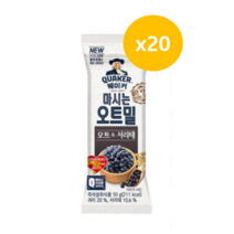 퀘이커 마시는 오트밀 오트 앤 서리태, 20개, 50g