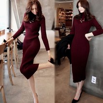 엄마돌원피스 트위드 롱 빅사이즈 니트 피로연 원피스 겨울 웨딩촬영 복장 크리스마스 연말 커플룩 복장