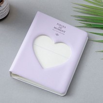 포카홀더 Photocard Holder 3 인치 포토 앨범 러브 하트 스타 컬렉션 스티커 미니 Instax 바인더 카드 용, 04 보라색