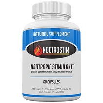 Nootrostim- 뇌를 가속화하는 천연 자극제: 연구 알약 에너지 부스트 보충제제 및 최고의 알파 브레인 웨이브 스마트 누트로픽스- 60 캡슐