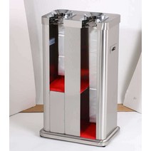 호텔 스텐 우산 디스펜서 비닐포장기 2구 긴우산 식당, 상세 페이지 참고, 블랙(일반스틸)