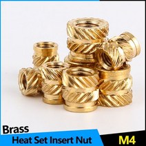 열 프레스기 소형 평판 프레스 인쇄기 프린팅 열전사 50pcs 스레드 황동 널링 인서트 너트 열 세트 인서트 너트 임베드 부품 여성 3d 인쇄 m4용 구멍에 끼워 맞춤, m4x6.0x8.0