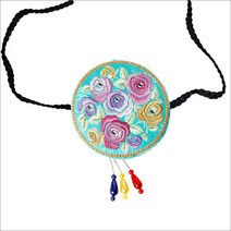 서연한복/베시끈 -F07 삼색장미민트/배씨댕기/뱃씨