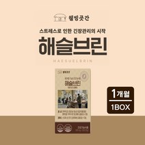 예민한 뇌 두뇌 스트레스 긴장 압박 불안 초조 할때 먹는 마음 해소 관리 홍삼 테아닌 복합 건강 기능 식품, 1BOX(1개월분)