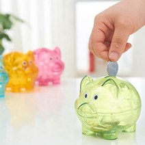 투명 돼지 저금통 교회 사랑의 요술 유아 신기한 아기 이색 초등학생 캐릭터 어린이 모금 인테리어 플라스틱 미니 돼지 동전 지금통