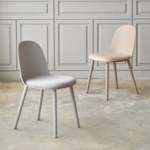 벨벳 가죽 로이 쿠션체어 플라스틱 식탁의자 사출 카페 인테리어, PU(인조가죽), 그레이