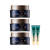 닥터지 블랙 스네일 크림 50ml x3 + AHC 아이크림 시즌9 12ml x2_M, 상세페이지 참조