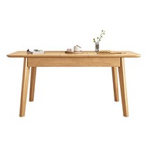 사각 접이식 확장형 원목 테이블 157cm 네츄럴, 없음