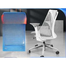 허먼밀러 sayl 인체공학 의자, 빨간색 시트 빨간색 등받이