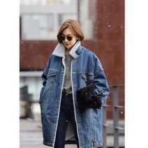 SAMARA 루즈핏 여성 롱 청자켓 데님재킷 221110