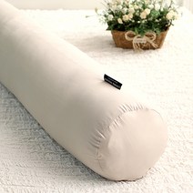 리빙하우스/무료배송/솜포함/순면 100%/대형/원형/롱 쿠션/바디필로우/긴베개, 110X25원통형, 보들보들세미베이지