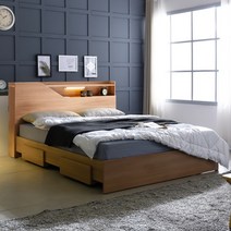 [파란들] 로란 LED 일반 서랍형 침대 SS