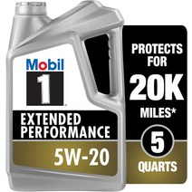 모빌원 Mobil 1 익스텐디드 퍼포먼스 합성 엔진 오일 5W-20 5쿼트, 5개