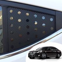 신형 에쿠스 C필러 윈도우 스포츠 플레이트 타공 데칼 스티커 카본 무광 유광 펄 시트지, 무광 레드(로고타입)