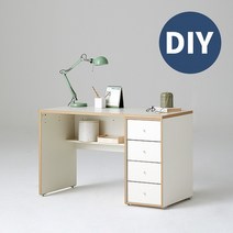 한샘 샘 책상 120cm 하부서랍형 DIY(컬러 택1), 색상:좌형/메이플/피치(E)