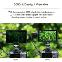 휴대용모니터 포터블 보조 Feelworld lut5 5.5 인치 초 고휘도 4k 입력, 없음