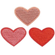 티셔츠리폼 열접착와펜 하트패치 빨강 20개랜덤