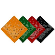 (C)영화) 빅사이즈 등산용 손수건(III), 큰체크-검정