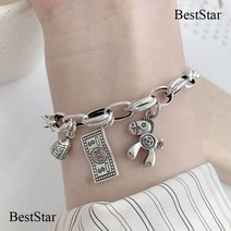 BestStar 순은 빈티지 팔찌 여성 패션 액세서리