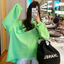 [드레스날다] 눈부신 네온 포켓 루즈핏 언발 롱 티셔츠(mtee1375)